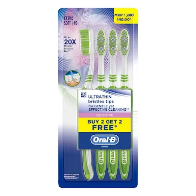 ORAL B T/BRUSH ULTRA SENSI GREEN ES 4PC