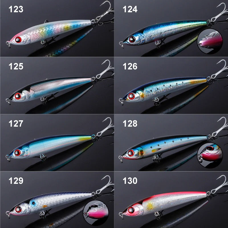 Leurres crayon pour la pêche en bateau en mer. Attirez les poissons avec un design réaliste et une action irrésistible. Pêche réussie assurée.