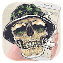 Herunterladen Smoking Warrior Helmet Skull Theme Installieren Sie Neueste APK Downloader