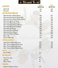 Biryani Bowl menu 1