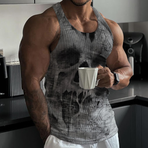Title 5, Mens Fitness Sports Slim-fitting Vest, Knitted...