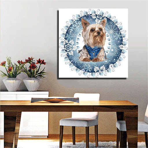 Title 1, Cartoon Dog Rhinestone Icon Painting Full Set L...