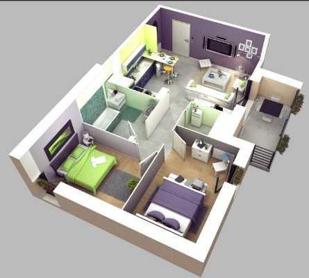 Screenshot 3D House Plans Wallpaper