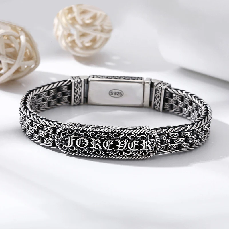 Title 2, Retro 925 Sterling Zilveren Armband Ornament me...