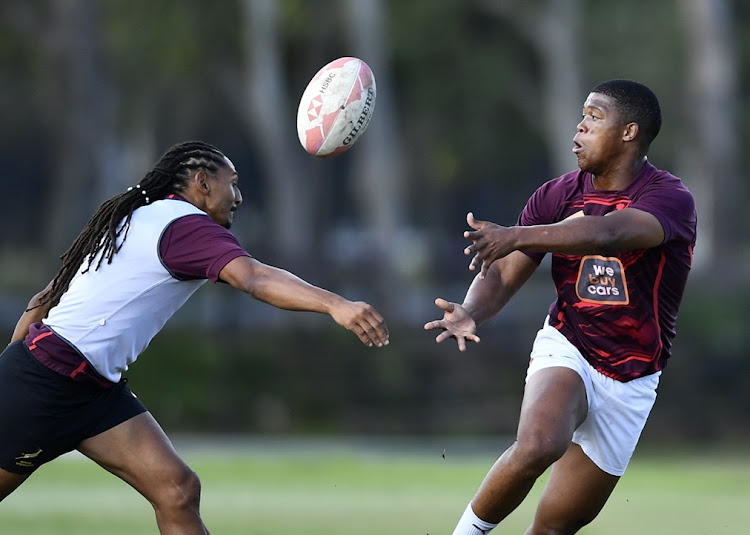 Katlego Letebele during a Blitzboks training session at Stellenbosch Academy of Sport last month.