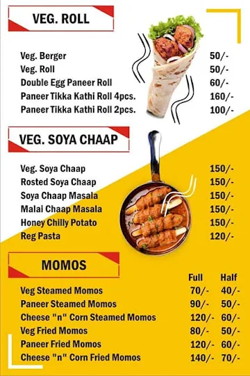 Chota Mama Chicken Mama Veg menu 