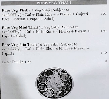 Sanskruti Pure Veg Restaurant menu 