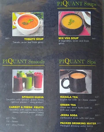 Piquant Bite menu 