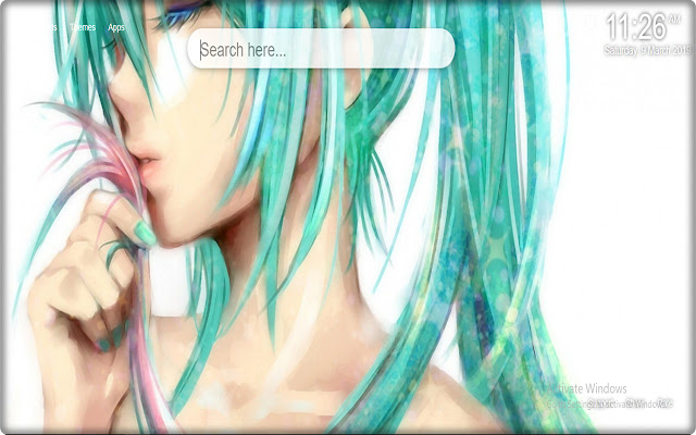 Hatsune Miku Vocaloid วอลเปเปอร์แท็บใหม่