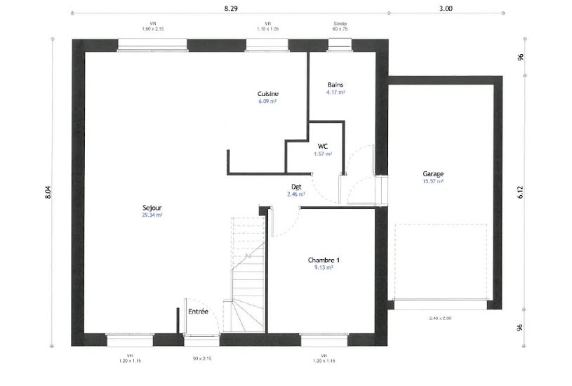  Vente Terrain + Maison - Terrain : 486m² - Maison : 83m² à Ons-en-Bray (60650) 