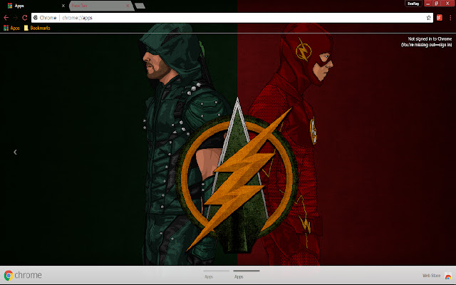 Arrow and Flash 1920*1080 chrome extension