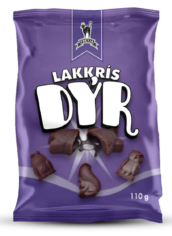 Lakkrísdýr – choklad med lakritsfyllning - Freyja 