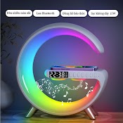 Loa Bluetooth Kiêm Đế Sạc Không Dây, Đèn Led Trang Trí Tích Hợp Đèn Ngủ, Decor Trang Trí Bàn Làm Việc, Phòng Ngủ