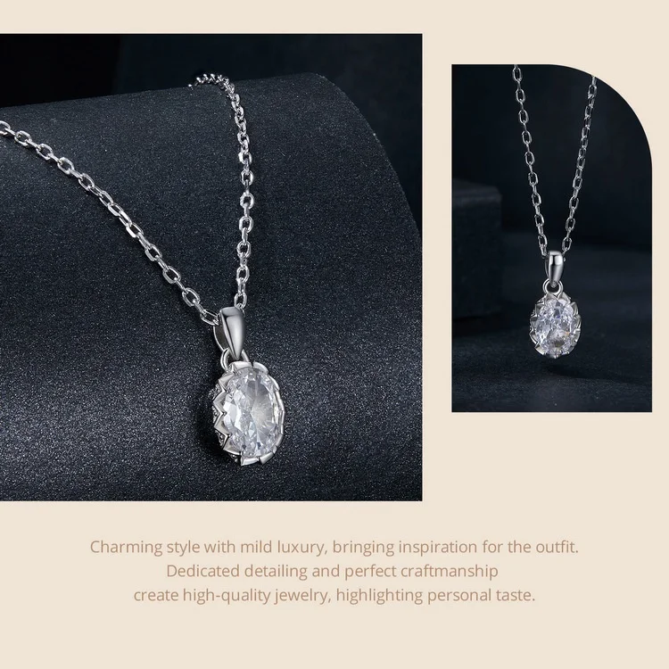 Title 11, Collier goutte deau en moissanite 1 carat étin...