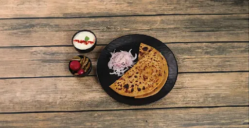 1 Aloo Pyaz Achari Paratha With Curd