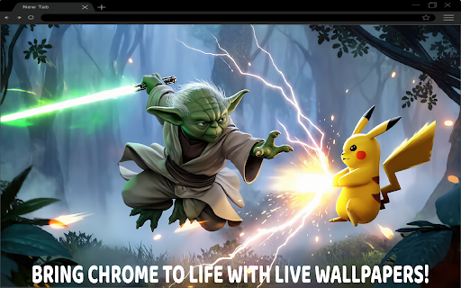Yoda vs Pikachu Battle Live Wallpaper