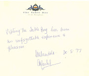 Nelson Mandela's message in the Table Bay Hotel visitors' book.