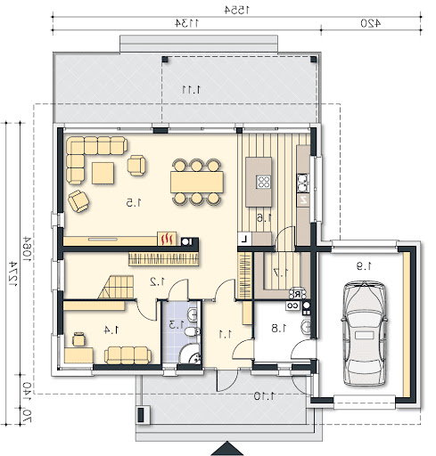 Carrara II DCP332a - Rzut parteru