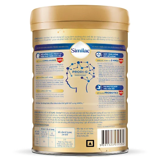 Sữa bột Abbott Similac 4 (HMO) 900g (cho bé 2-6 tuổi)