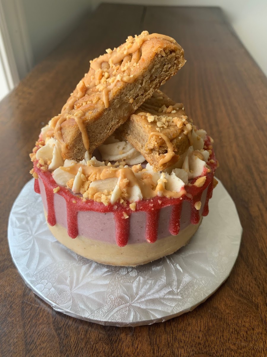 4" PB + J Cashew Cheezecake