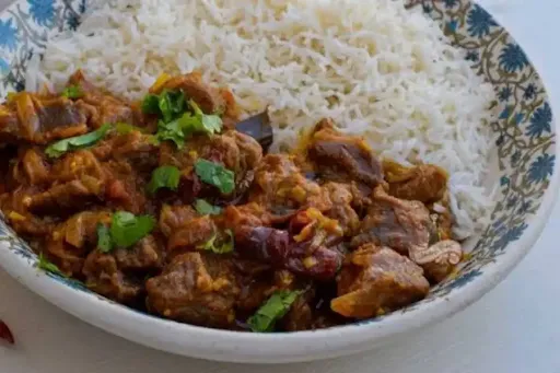 Mutton Curry With White Rice