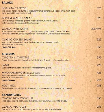 MediumWellDone menu 