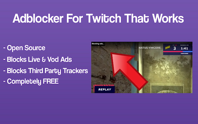 Adblocker For Twitch chrome extension