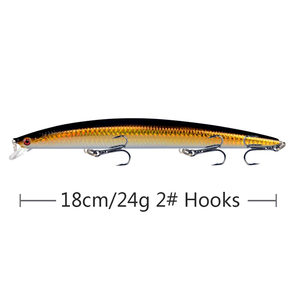Esca da Pesca in Mare 18cm 24g Mino Grande per la Pesca, Attira Pesci Grossi, Attrezzatura da Pesca Affidabile.