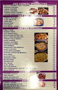 Hotel Geo Restaurant menu 2