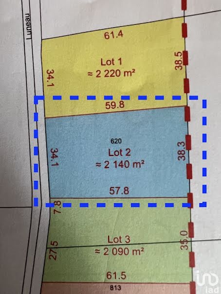 Vente terrain  2055 m² à Molinet (03510), 21 500 €