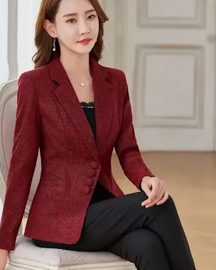 Fashion Women Blazers Jackets Work Office Lady Suit 2023 ... - 3