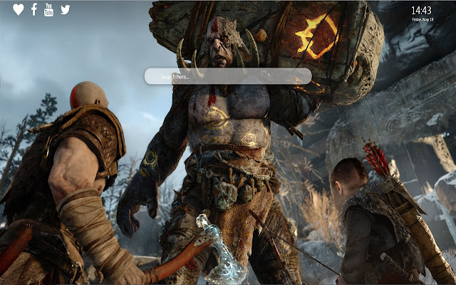 God of War Wallpaper New Tab Background