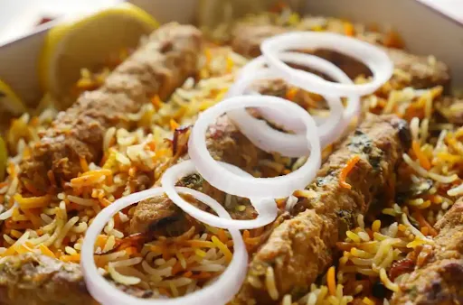 Chicken Seek Kebab Biryani [8 Pieces]