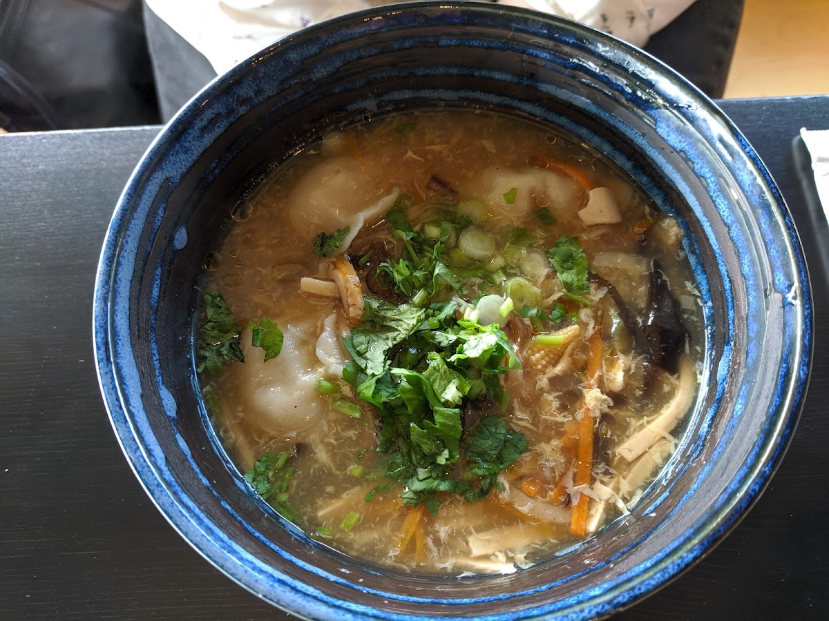 Hot Sour Soup, can get without dumplings