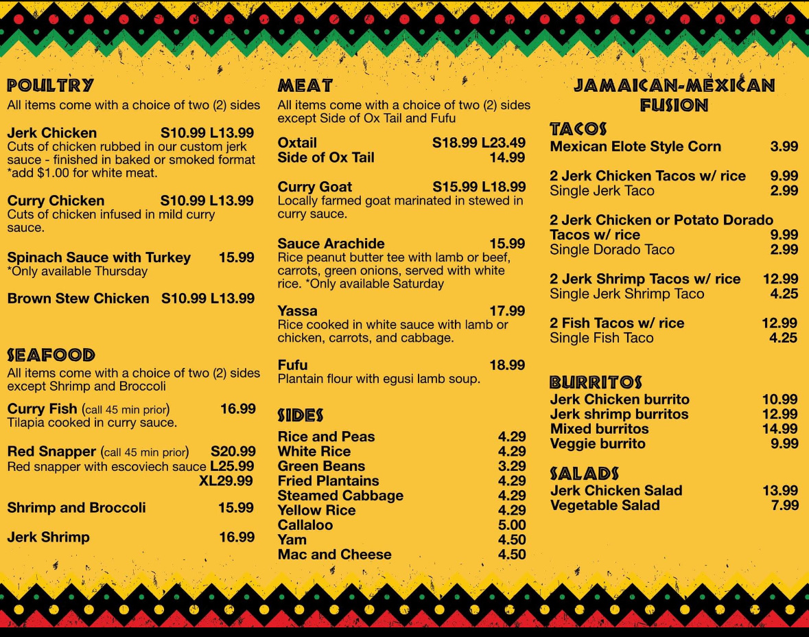 Gluten-Free at Jamaican & African Cuisine