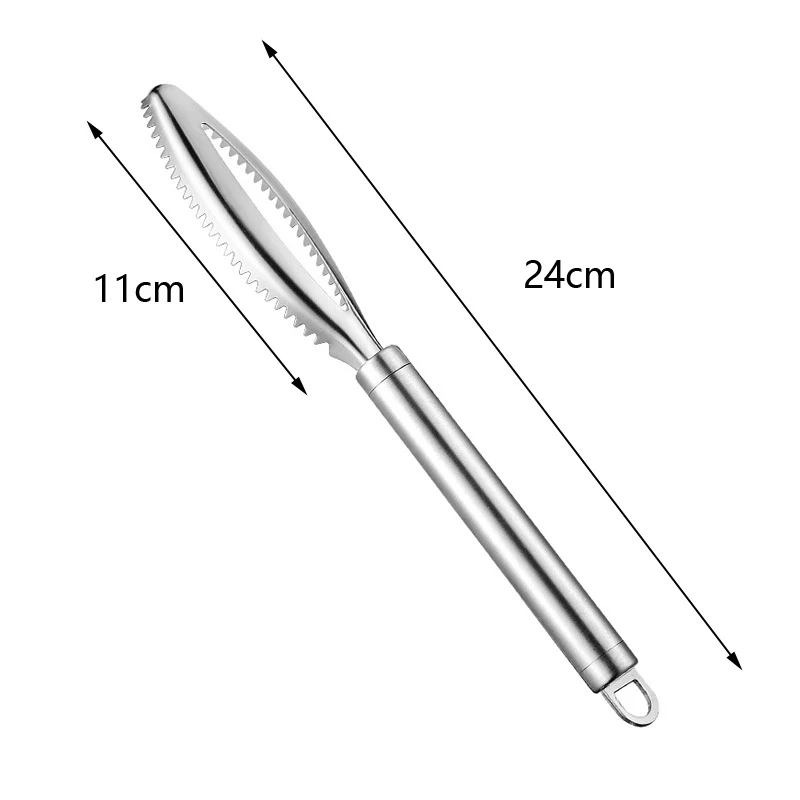 Écailler de poisson en acier inoxydable 430, outil de cuisine pratique. Enlève les écailles facilement, gadget pour la préparation des poissons.