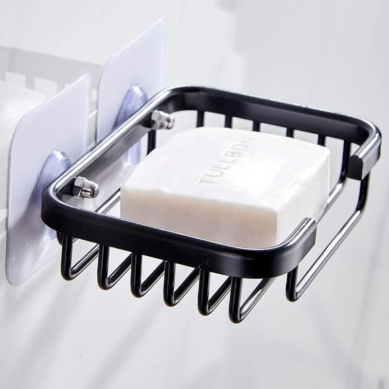 Title 2, Perforated-Free Soap Holder Seamless Suction Wa...