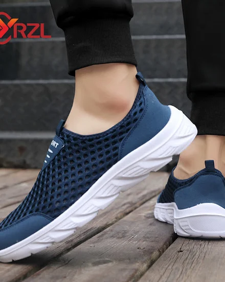 YRZL Lightweight Men Casual Shoes Breathable Slip on Male... - 3