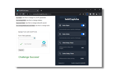hektCaptcha: hCaptcha Solver
