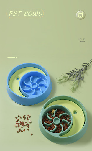 Title 2, Slow Feeding Bowl for Dogs, Owl Design, Anti-Gu...