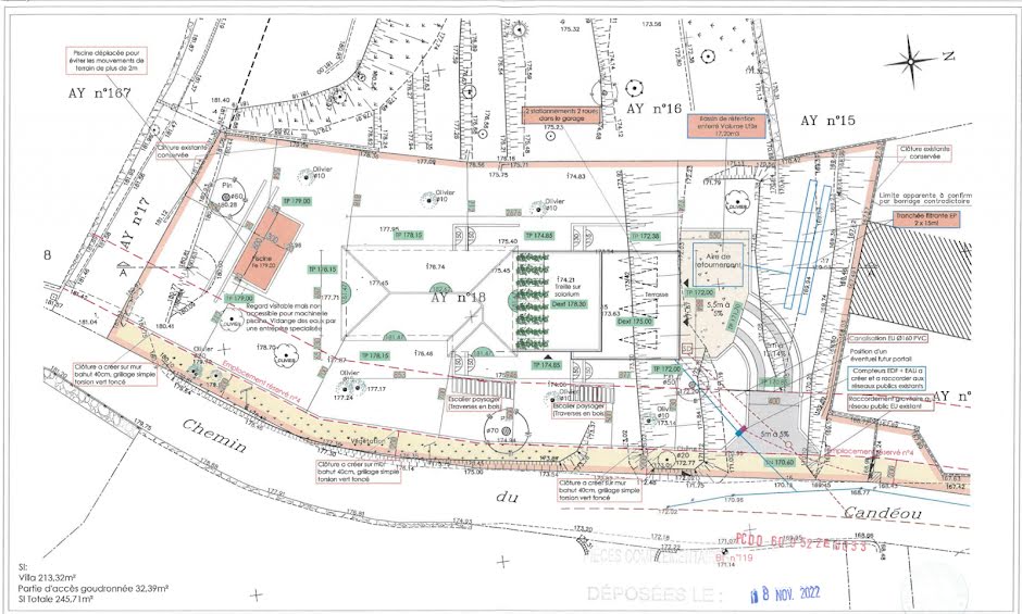 Vente terrain  1425 m² à Peymeinade (06530), 315 000 €