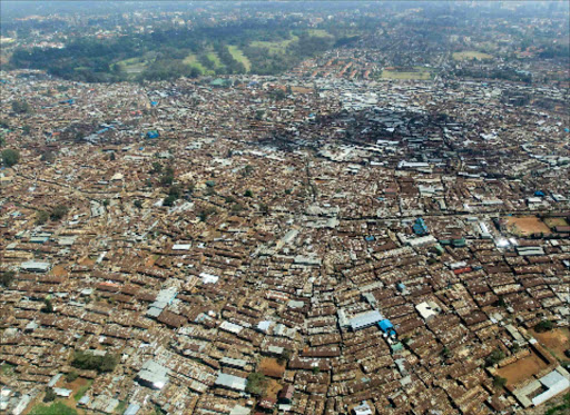 IN CONTENTION: The Kibera slum. President Uhuru cancelled an event during which he was to issue title deeds. Photo/File