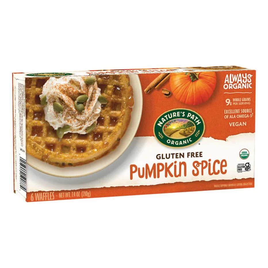 Gluten Free Pumpkin Spice Frozen Waffles