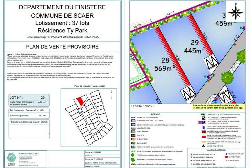  Vente Terrain à bâtir - à Scaër (29390) 