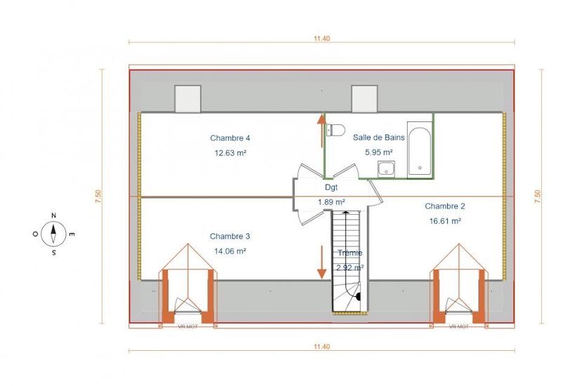  Vente Terrain + Maison - Terrain : 594m² - Maison : 100m² à Guerville (78930) 