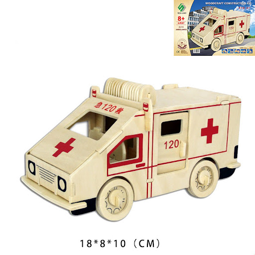 Title 6, 3D wooden puzzle to build. Enjoy hours of fun c...
