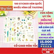 Bộ Sticker Hàn Quốc Hơn 100 Hình Khác Nhau Cực Đẹp