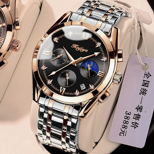 Title 9, Korean Fashion Leather Steel Band Sport Quartz ...