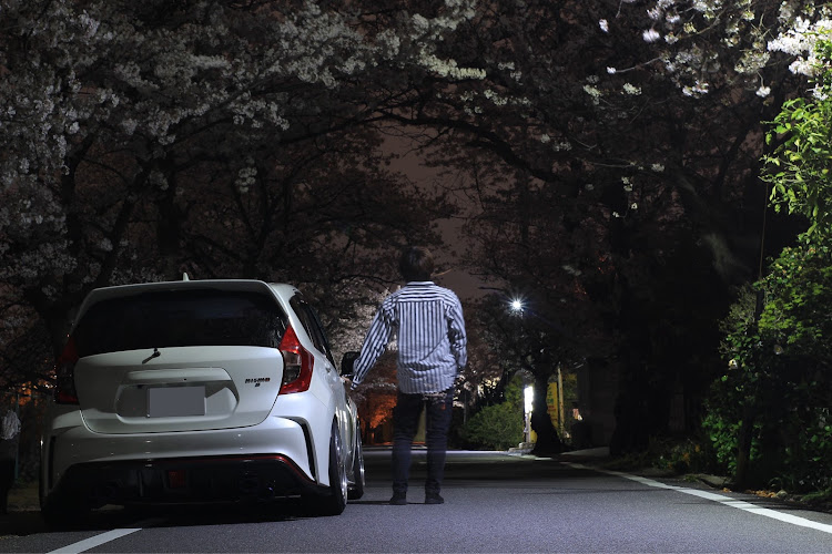 ノートのコロナウイルスに負けるな・桜と愛車・夜桜・桜に関するカスタム事例の投稿画像5枚目