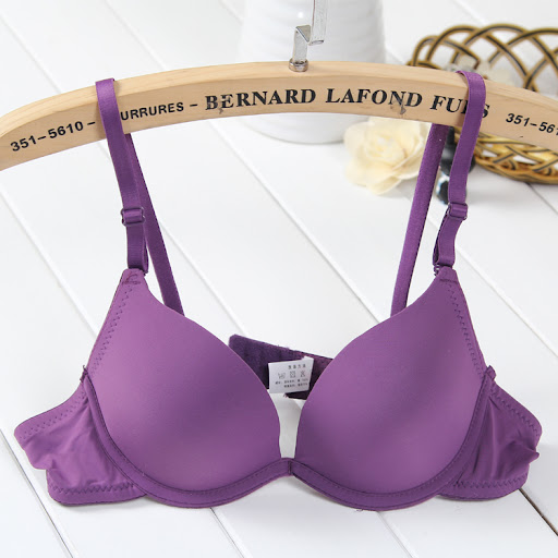 Title 6, Glossy Push Up Bra Single Breasted Thin Adjusta...